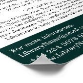 Hinter dem Buch verborgene Frauen, Bibliothekswerb Poster (Ecke)