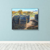 "Hinter dem Degustationsraum" Leinwand drucken (Insitu (Holzboden))