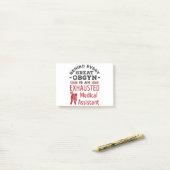 Hinter dem großen OBGYN-medizinischen Assistenten Post-it Klebezettel (Auf Schreibtisch)
