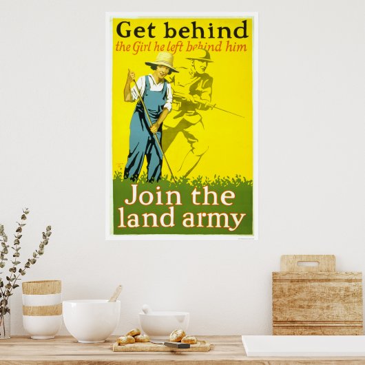 Hinter dem Mädchen, das er Links hat Poster (Küche)