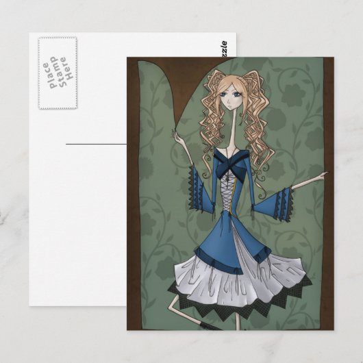 Hinter dem Rahmen Postkarte (Vorne/Hinten)