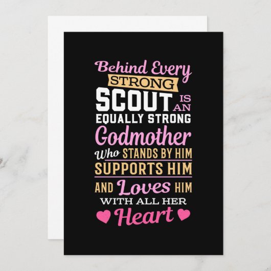 Hinter dem Scout steht eine starke Großmutter Einladung (Vorne/Hinten)