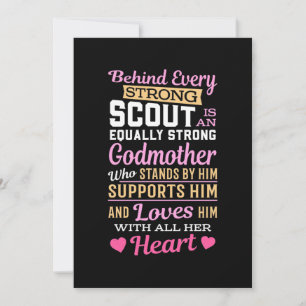 Hinter dem Scout steht eine starke Großmutter Einladung