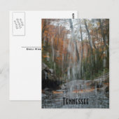 Hinter dem Wasserfall Tennessee Postkarte (Vorne/Hinten)