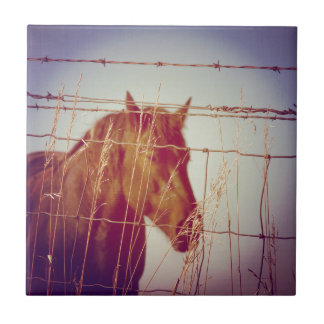 Hinter dem Zaun Abstrakt Fliese