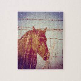 Hinter dem Zaun Abstrakt Puzzle