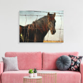 Hinter dem Zaun Leinwanddruck (Insitu (Wohnzimmer))