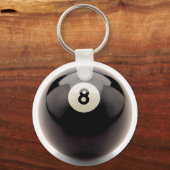 Hinter der 8-Ball-Acht-Pool-Billard-Schlüsselkette Schlüsselanhänger (Vorderseite)