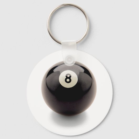 Hinter der 8-Ball-Acht-Pool-Billard-Schlüsselkette Schlüsselanhänger (Vorderseite)