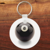 Hinter der 8-Ball-Acht-Pool-Billard-Schlüsselkette Schlüsselanhänger (Vorderseite)