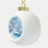 „Hinter der Eismauer – Das verborgene Reich“ Keramik Kugel-Ornament (Rechts)