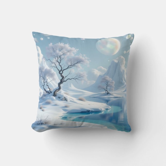 „Hinter der Eismauer – Das verborgene Reich“ Kissen (Vorderseite)