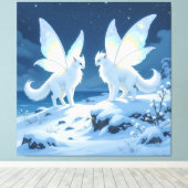 „Hinter der Eismauer – Das verborgene Reich“ Leinwanddruck (Insitu (Holzboden))