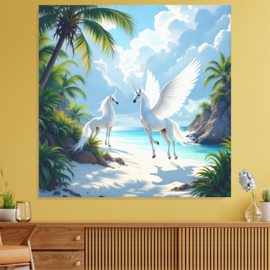 „Hinter der Eismauer – Das verborgene Reich“ Leinwanddruck (Insitu (Wohnzimmer))