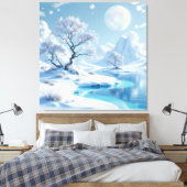 „Hinter der Eismauer – Das verborgene Reich“ Leinwanddruck (Insitu (Schlafzimmer))