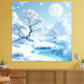 „Hinter der Eismauer – Das verborgene Reich“ Leinwanddruck (Insitu (Wohnzimmer))