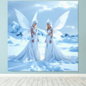 „Hinter der Eismauer – Das verborgene Reich“ Leinwanddruck (Insitu (Holzboden))