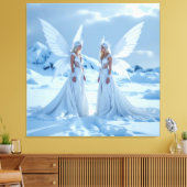 „Hinter der Eismauer – Das verborgene Reich“ Leinwanddruck (Insitu (Wohnzimmer))