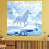 „Hinter der Eismauer – Das verborgene Reich“ Leinwanddruck (Insitu (Wohnzimmer))