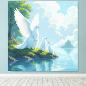 „Hinter der Eismauer – Das verborgene Reich“ Leinwanddruck (Insitu (Holzboden))