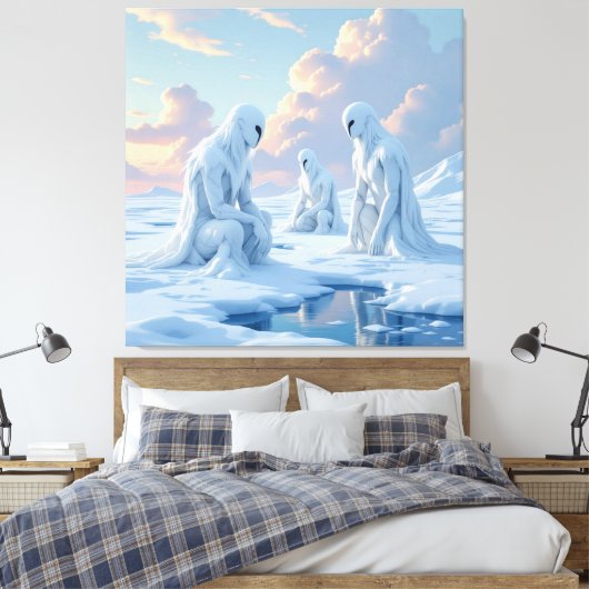 „Hinter der Eismauer – Das verborgene Reich“ Leinwanddruck (Insitu (Schlafzimmer))