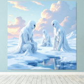 „Hinter der Eismauer – Das verborgene Reich“ Leinwanddruck (Insitu (Holzboden))