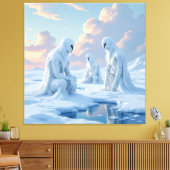 „Hinter der Eismauer – Das verborgene Reich“ Leinwanddruck (Insitu (Wohnzimmer))