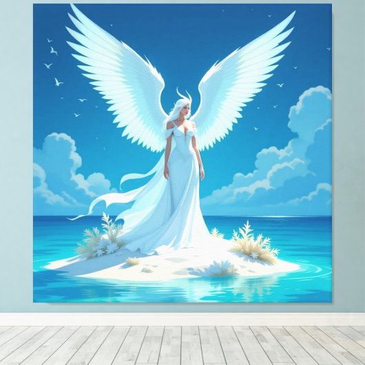 „Hinter der Eismauer – Das verborgene Reich“ Leinwanddruck (Insitu (Holzboden))