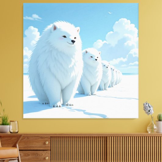 „Hinter der Eismauer – Das verborgene Reich“ Leinwanddruck (Insitu (Wohnzimmer))