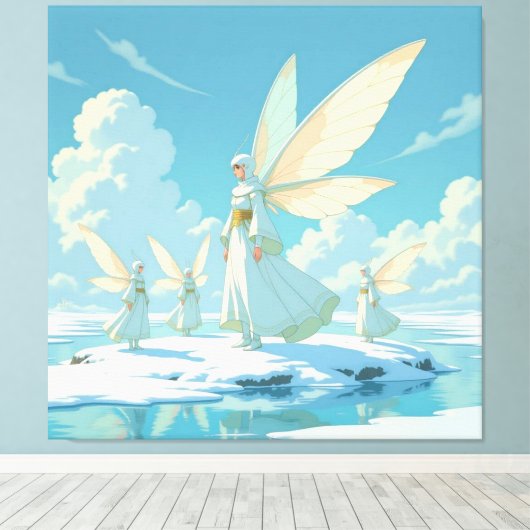 „Hinter der Eismauer – Das verborgene Reich“ Leinwanddruck (Insitu (Holzboden))