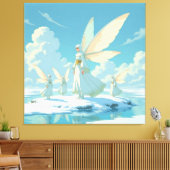 „Hinter der Eismauer – Das verborgene Reich“ Leinwanddruck (Insitu (Wohnzimmer))