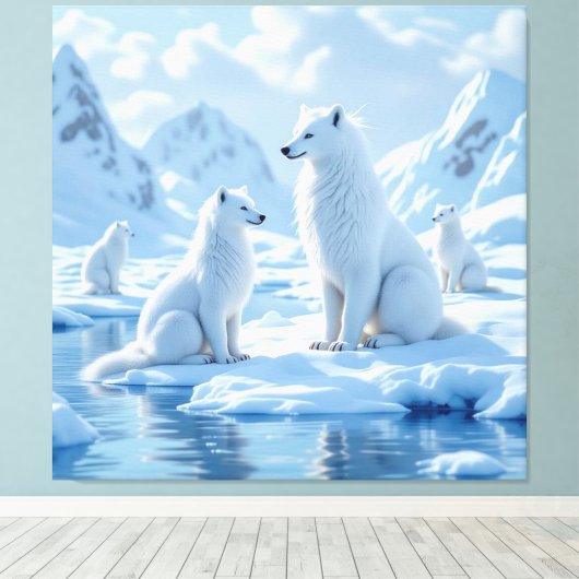 „Hinter der Eismauer – Das verborgene Reich“ Leinwanddruck (Insitu (Holzboden))