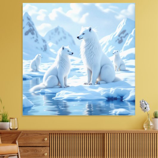 „Hinter der Eismauer – Das verborgene Reich“ Leinwanddruck (Insitu (Wohnzimmer))