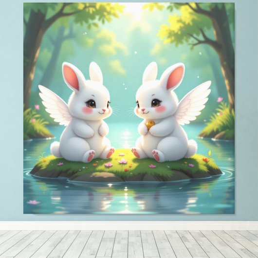 „Hinter der Eismauer – Das verborgene Reich“ Leinwanddruck (Insitu (Holzboden))