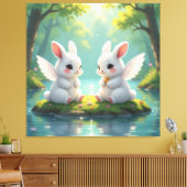 „Hinter der Eismauer – Das verborgene Reich“ Leinwanddruck (Insitu (Wohnzimmer))