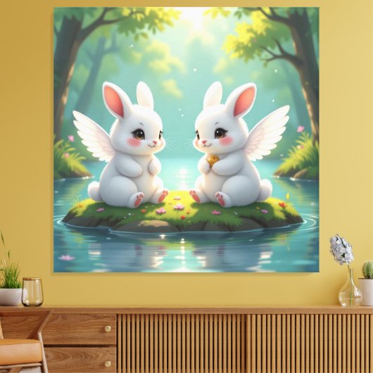 „Hinter der Eismauer – Das verborgene Reich“ Leinwanddruck (Insitu (Wohnzimmer))