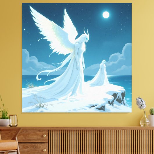 „Hinter der Eismauer – Das verborgene Reich“ Leinwanddruck (Insitu (Wohnzimmer))