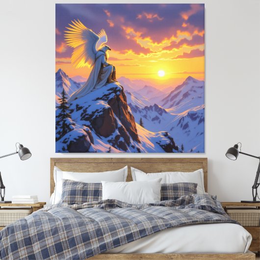 „Hinter der Eismauer – Das verborgene Reich“ Leinwanddruck (Insitu (Schlafzimmer))