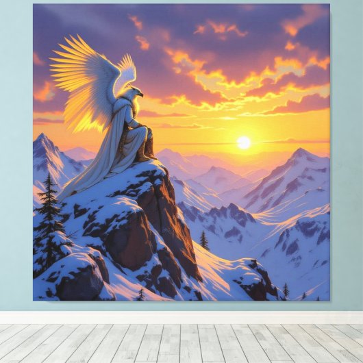 „Hinter der Eismauer – Das verborgene Reich“ Leinwanddruck (Insitu (Holzboden))