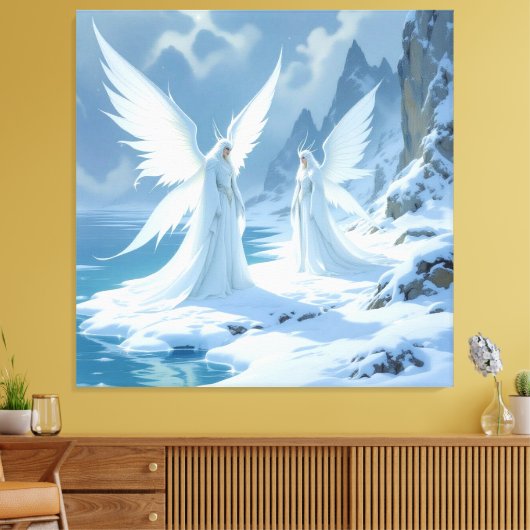 „Hinter der Eismauer – Das verborgene Reich“ Leinwanddruck (Insitu (Wohnzimmer))