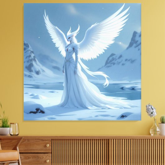 „Hinter der Eismauer – Das verborgene Reich“ Leinwanddruck (Insitu (Wohnzimmer))