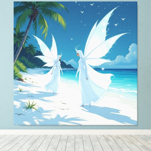 „Hinter der Eismauer – Das verborgene Reich“ Leinwanddruck (Insitu (Holzboden))