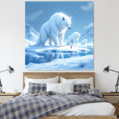 „Hinter der Eismauer – Das verborgene Reich“ Leinwanddruck (Insitu (Schlafzimmer))