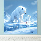 „Hinter der Eismauer – Das verborgene Reich“ Leinwanddruck (Insitu (Holzboden))