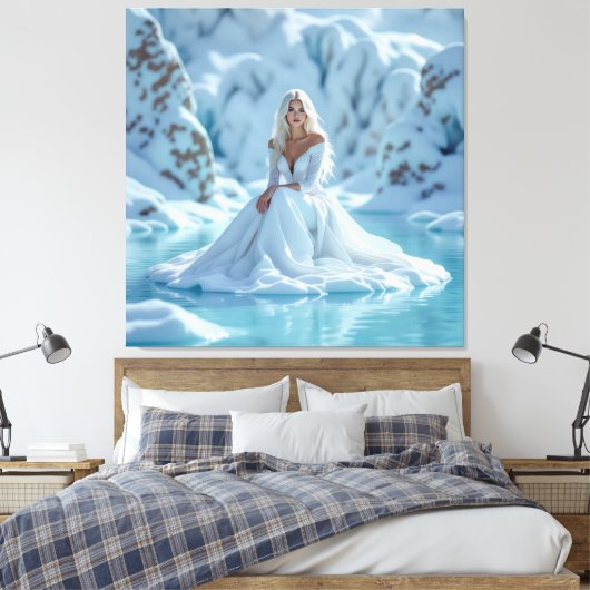 „Hinter der Eismauer – Das verborgene Reich“ Leinwanddruck (Insitu (Schlafzimmer))