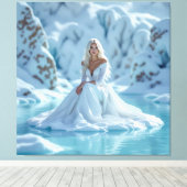 „Hinter der Eismauer – Das verborgene Reich“ Leinwanddruck (Insitu (Holzboden))