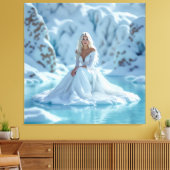 „Hinter der Eismauer – Das verborgene Reich“ Leinwanddruck (Insitu (Wohnzimmer))