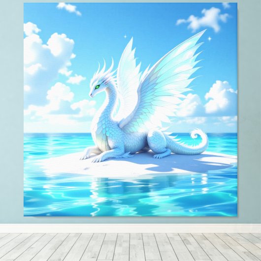 „Hinter der Eismauer – Das verborgene Reich“ Leinwanddruck (Insitu (Holzboden))