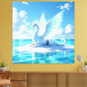 „Hinter der Eismauer – Das verborgene Reich“ Leinwanddruck (Insitu (Wohnzimmer))