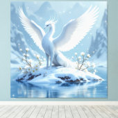 „Hinter der Eismauer – Das verborgene Reich“ Leinwanddruck (Insitu (Holzboden))